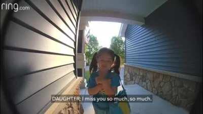 These kids learned that they can leave messages using their Ring doorbell for their dad to check, who’s deployed overseas...