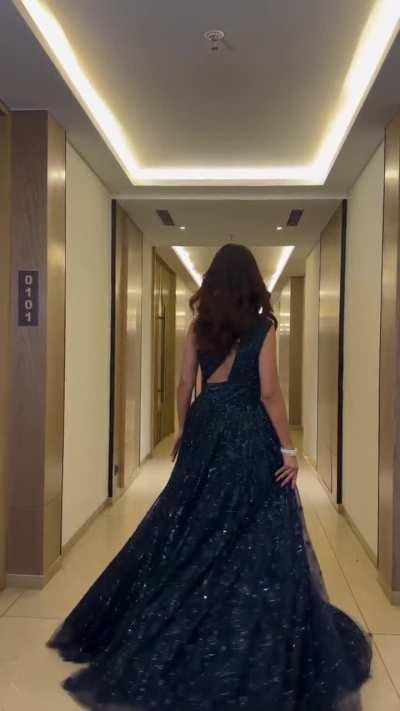 Tridha in sapphire gown