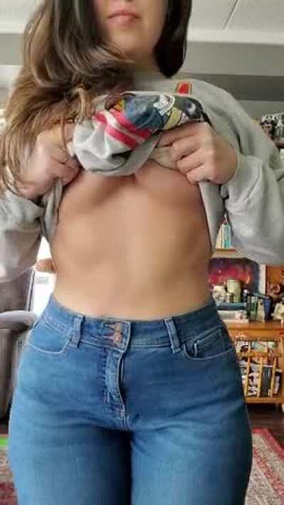 Do you like what's under my sweatshirt?