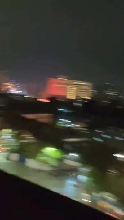 Chennai yesterday night during the rains