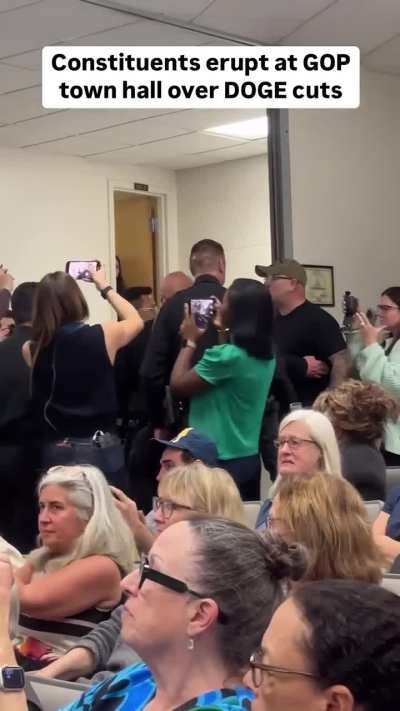 Longer version of a veteran being removed from House Republican Chuck Edwards' Town Hall meeting in North Carolina