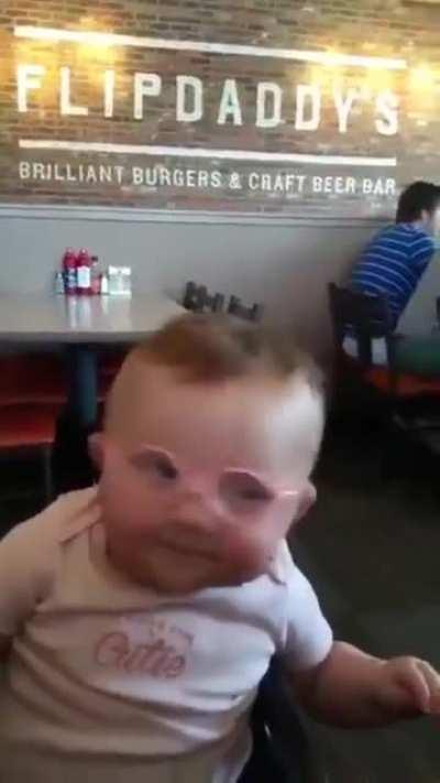 That smile when she sees clearly for the first time.