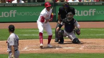 [Highlight] [Highlight] Joey Votto is hit by a pitch that was likely a strike.