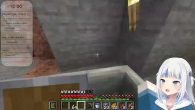 Gura getting chased by a DANGEROUS PREDATOR