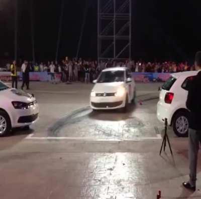 Now let's see him get out of the space.....