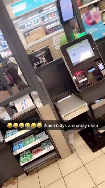 Shoplifters at a Tesco store in London.