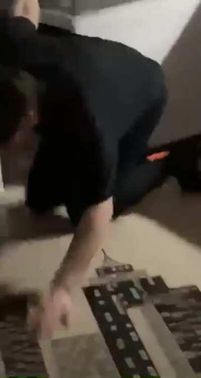 Elegantly taking pizza out of the oven