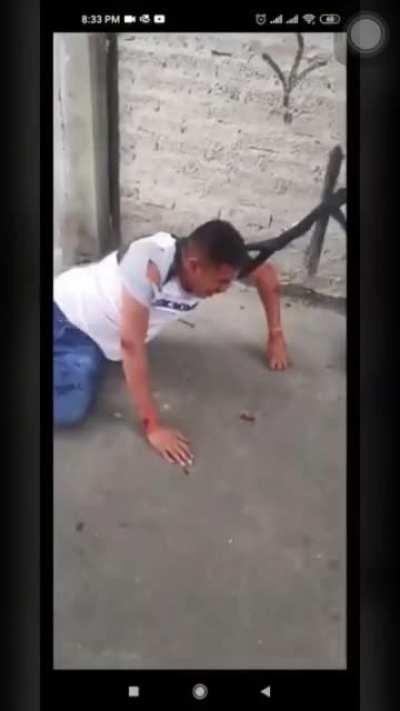 They beat the shit out of this robber in Mexico trying to get into a house