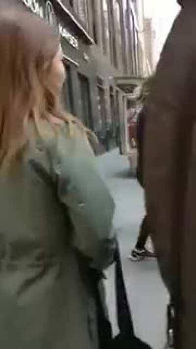 Black man emits racial slurs towards Asian family.