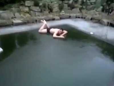 Wcgw jumping into a pool of cold water