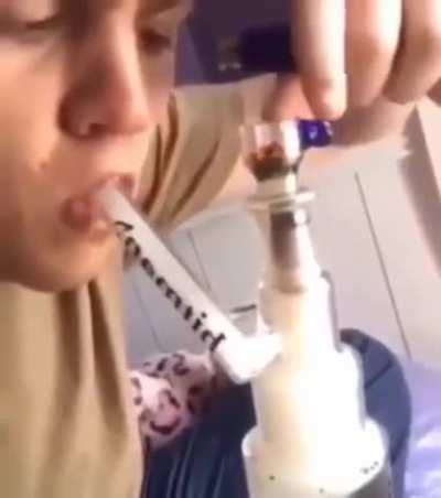 lighting your mini bong