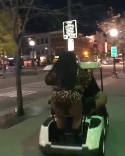 Me leaving various farm parties after winning the mount.