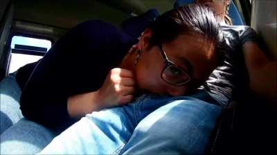 Public Deepthroat in Train