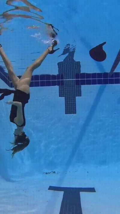 Moonwalking in the pool