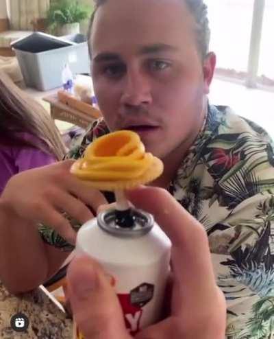 stoner's mind expands into Nth dimension at achieving a higher understanding of cheese physics