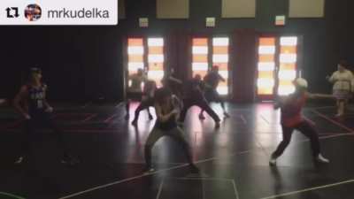 *NSYNC 2013 VMA rehearsal. Source Marty Kudelka. (Justin's choreographer.)