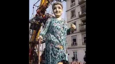 Giant moving dolls are apparently terrifying