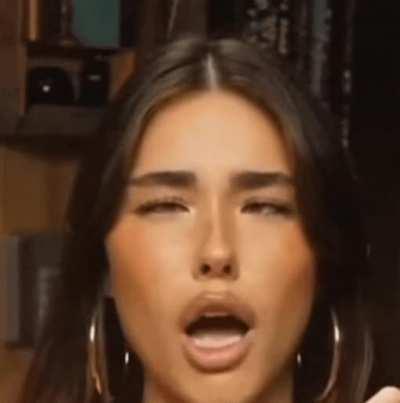 Madison Beer swallowing all of the loads at one go