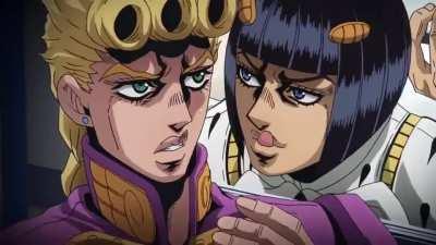 Imagine how awkward it would have been if Bruno just didn't talk after licking Giorno