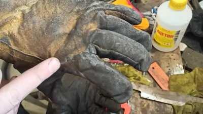Tip / lifehack on making your work gloves last longer (spoiler: superglue the stitching)