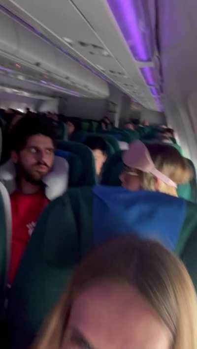 The couple in front of me caught me doing this on the plane 