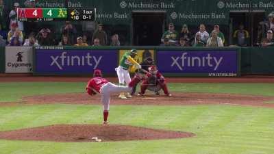 [Highlight] Tony Kemp walks off the Angels in the 10th, snapping their 7 game winning streak!