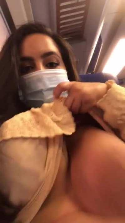 First time flashing on the train.. can you see how nervous I was?