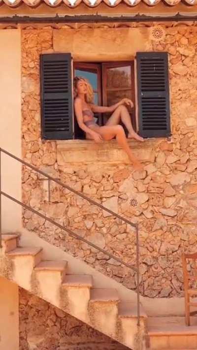 filthy sluts like Candice Swanepoel have no shame in letting the locals know she's open for business.