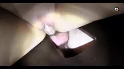 Gloryhole guy fumbles with condom, pussy finish turns into ruined orgasm she couldn’t save in time