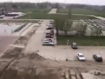 A Dutch guy named Bubble Boy jumps off a building in bubble wrap.