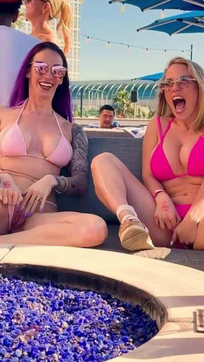 At the 1st Hard Rock pool party of the year.