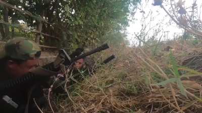 Karenni Army defending against a Myanmar Army offensive near Demoso, Kayar State. 8/20/2022.