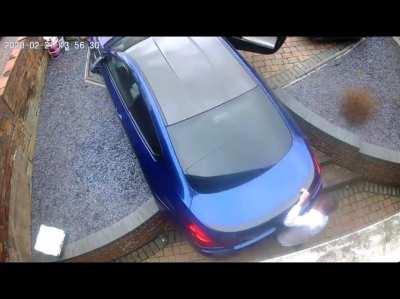 He was in the car...