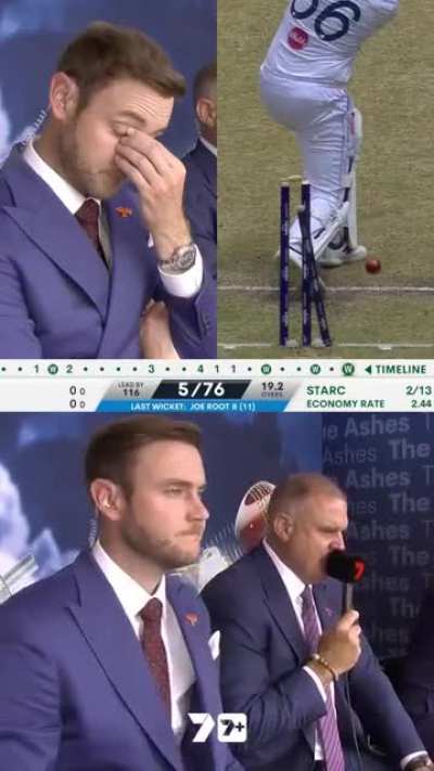 Stuart Broad forced to watch the carnage