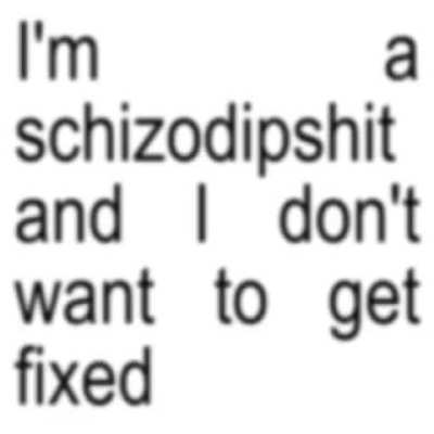 I'M A SCHIZODIPSHIT