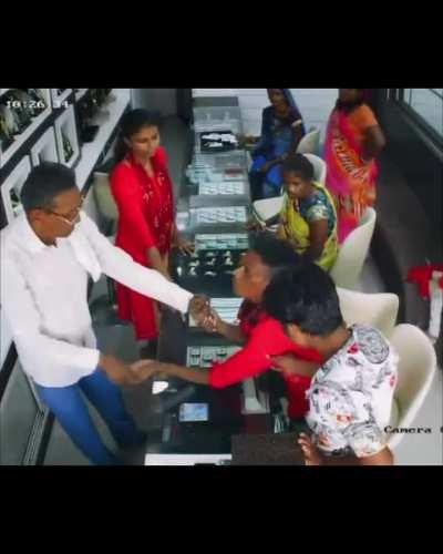 Stealing from a jwellery shop.