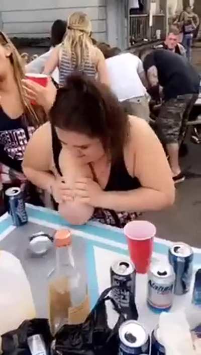 Giant Titty Beer Can Smash❣️🥫💥