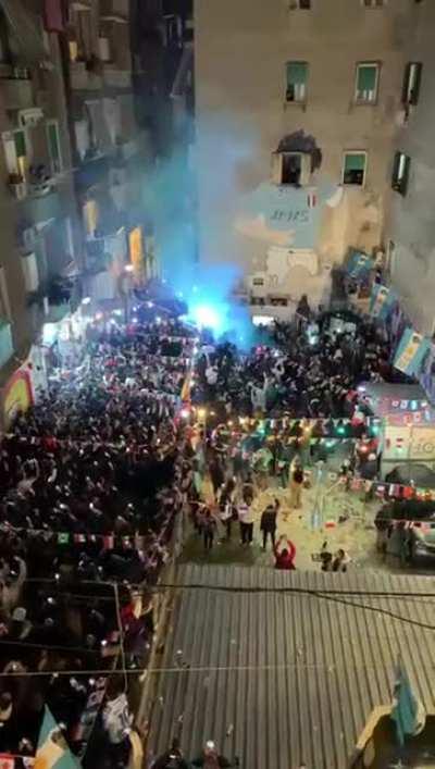 Naples, Cclebrations under the Memorial for Diego Maradona