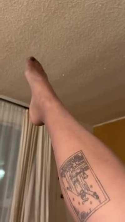 Admire how pretty my foot is.