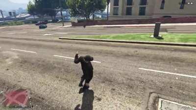 I didn't crash, just wanted to get off my bike with style.