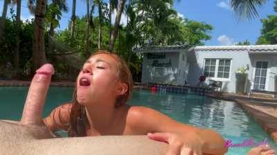 BrandiBraids going deep in the pool