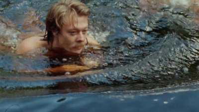 Maria Bonnevie & Kristoffer Joner - Uskyld (NO2012) - Swimming in the river near their cabin, then finding food in nature