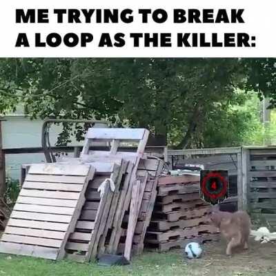 That's what it feels like when you try to play killer after a long break from DBD