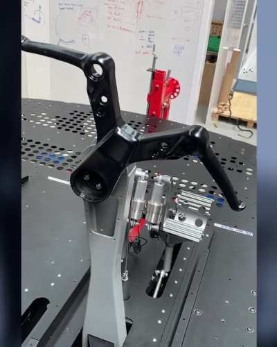 Hawker 800 simulator with electromagnetic force feedback! We worked with a team that built an active feedback simulator. Variable stiffness, active dampening, vibrations, really any force output that a cyclic might need!