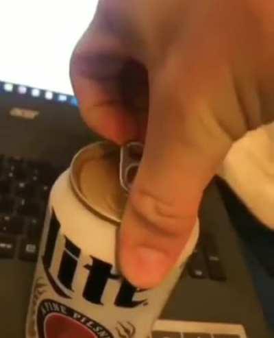 WCGW opening a can of beer on your (now) Acer Lite laptop