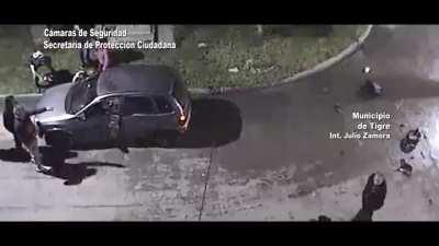 Tigre: Circulaba en una moto afanada y se dio terrible palo