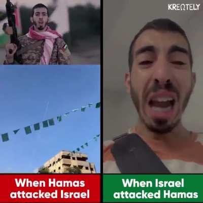 The Gaza man who recorded a video of himself celebrating Hamas rockets being fired at Israel before also posting a video of himself crying in a hospital after an Israeli airstrike turns out to be a musician who has praised Hamas on multiple occasions