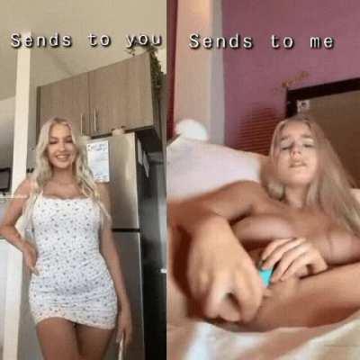 Your crush sends me and you very different videos. She wants you to 'like' her new video and she wants me to fuck her.
