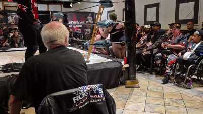 Jessie Mack busted with a foreign object by Mickie Knuckles