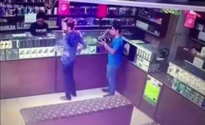 “Dude lights up a cigarette in a vape store during a gas leak.”